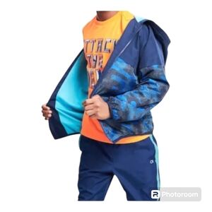 Gap jacket boy size xxl  blue camo windbreaker gapfit fall essentials